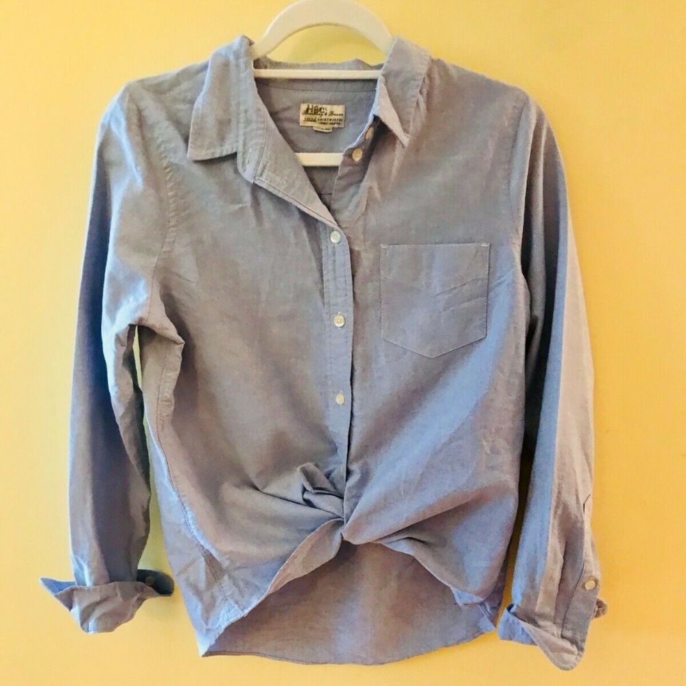 MADEWELL Broadway & Brooms Blue Linen Button Down